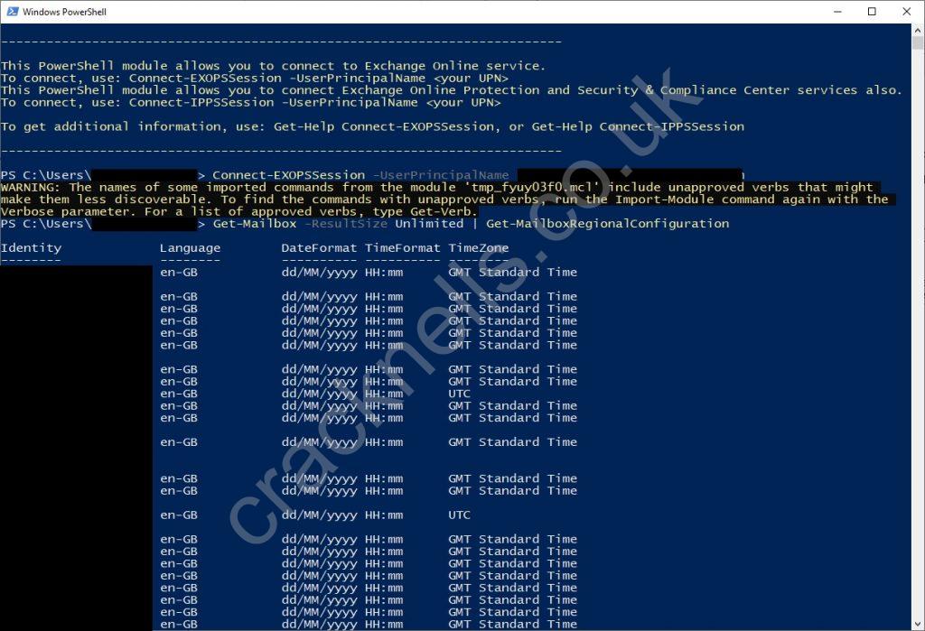 connect to exchange online with powershell